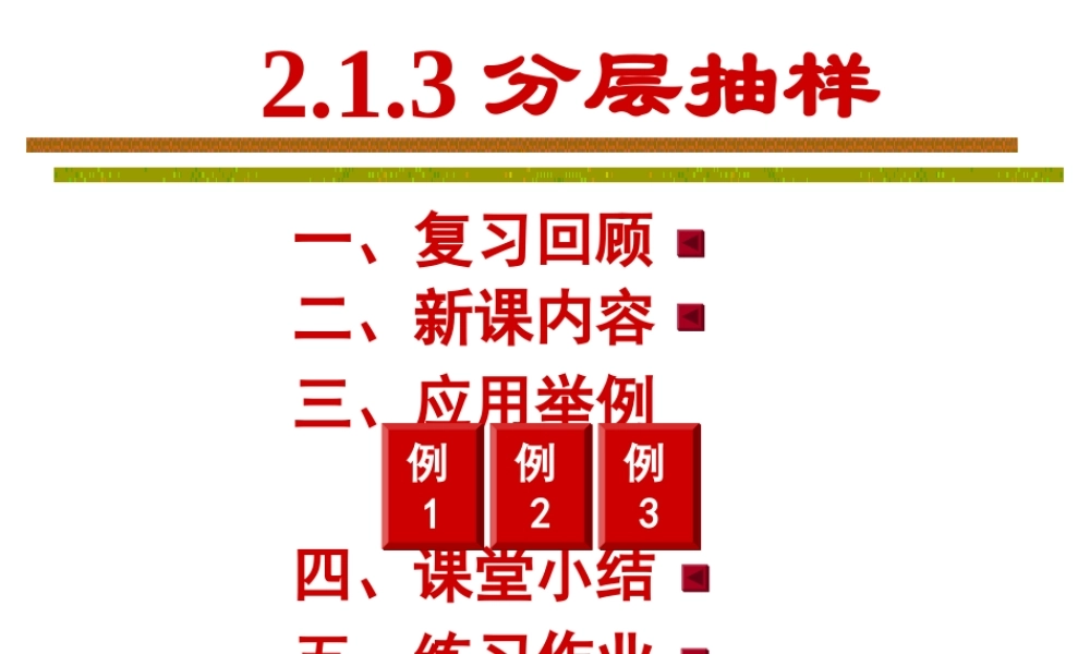 分层抽样课件