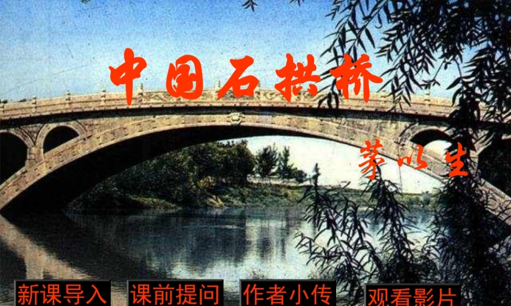 七年级语文下册 (中国石拱桥)课件(三) 鲁教版 课件