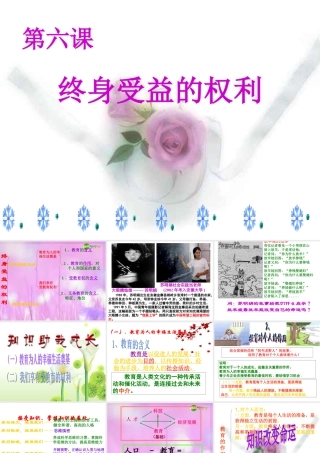 八年级政治下册 终身受益的权利课件 人教新课标版 课件