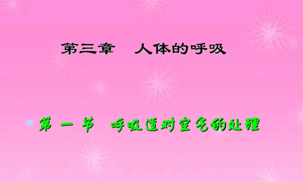 七年级生物下册 肺的通气课件 人教新课标版 课件
