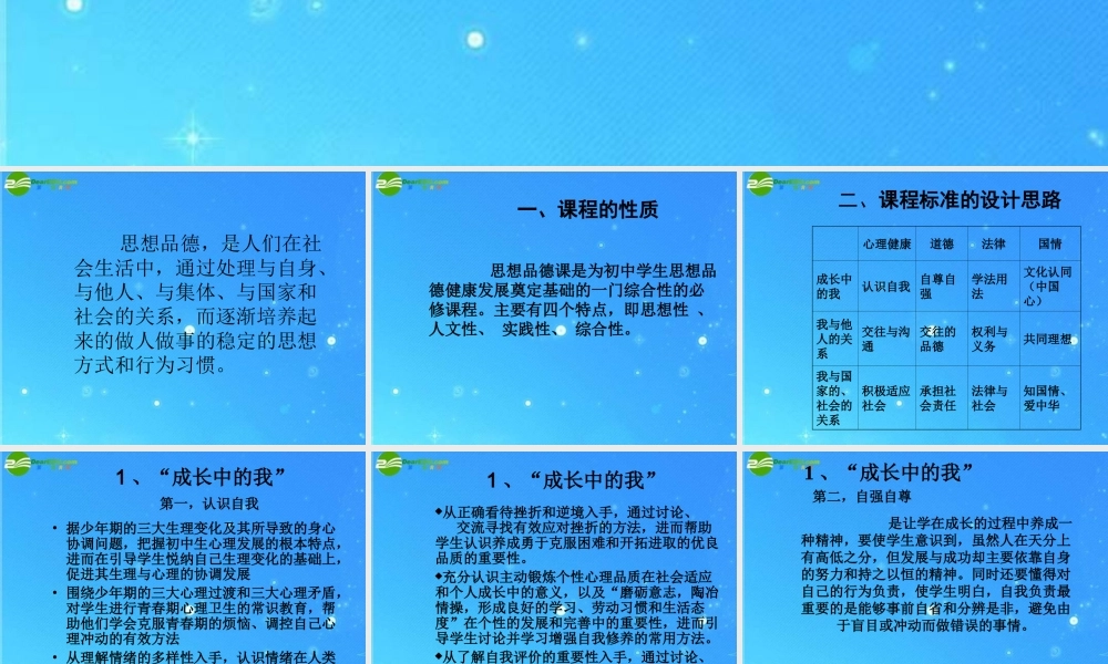中考政治 知识结构课件