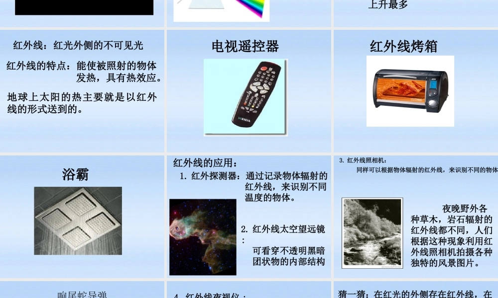 八年级物理上册 .2人眼看不见的光1课件 苏科版 课件