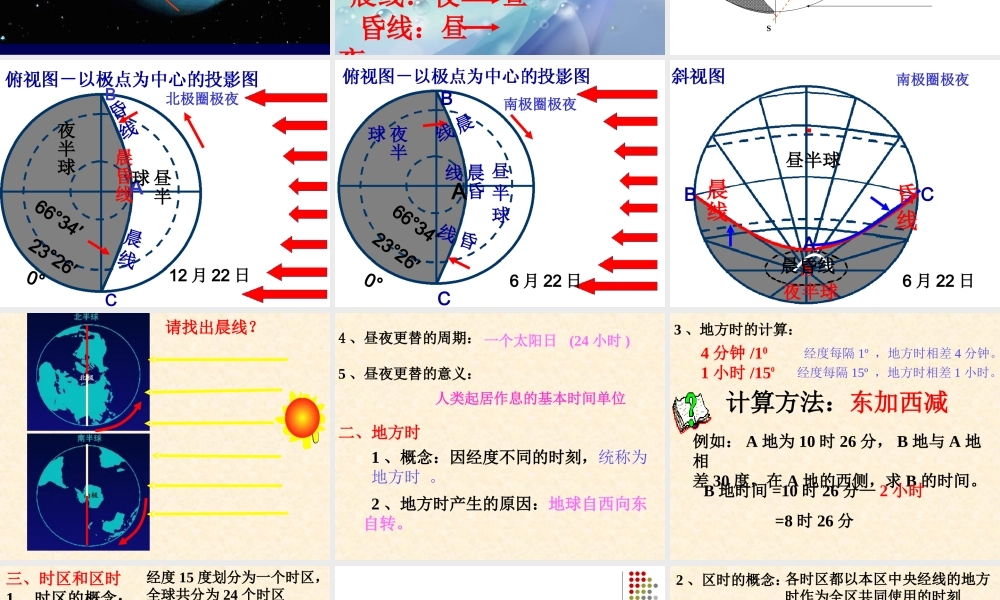 地球的运动课件