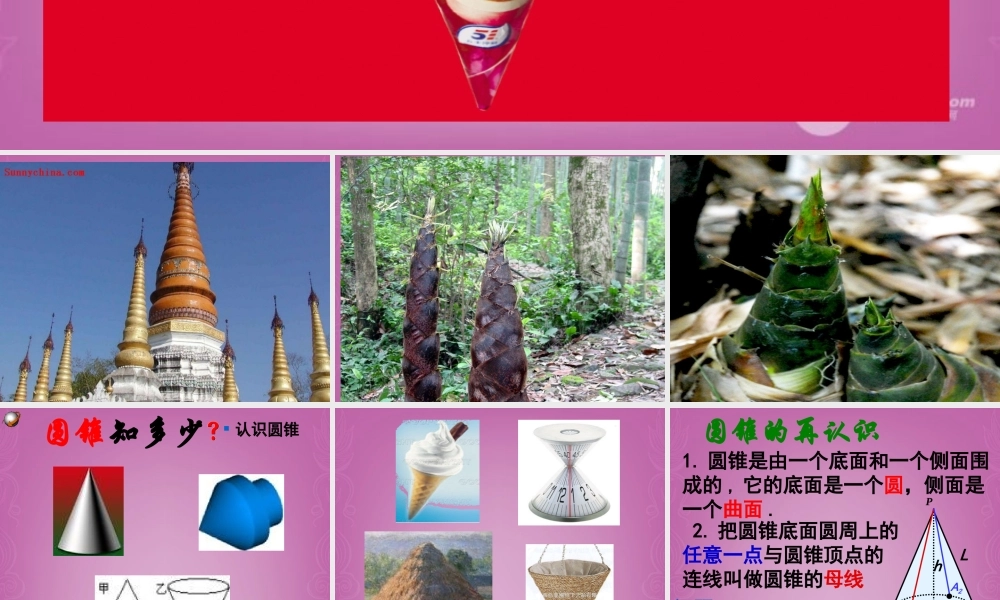 九年级数学上册 2442 圆锥的侧面积和全面积课件 新人教版 课件