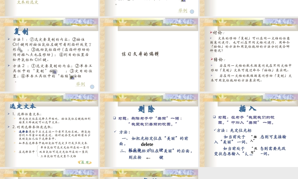 文本的编辑PPT课件