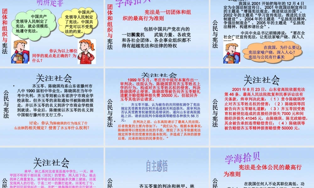 八年级政治下册 治国安邦的总章程1课件 鲁教版 课件