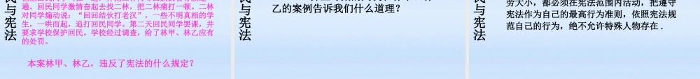 八年级政治下册 治国安邦的总章程1课件 鲁教版 课件