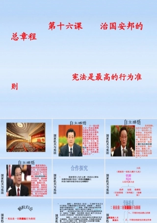 八年级政治下册 治国安邦的总章程1课件 鲁教版 课件