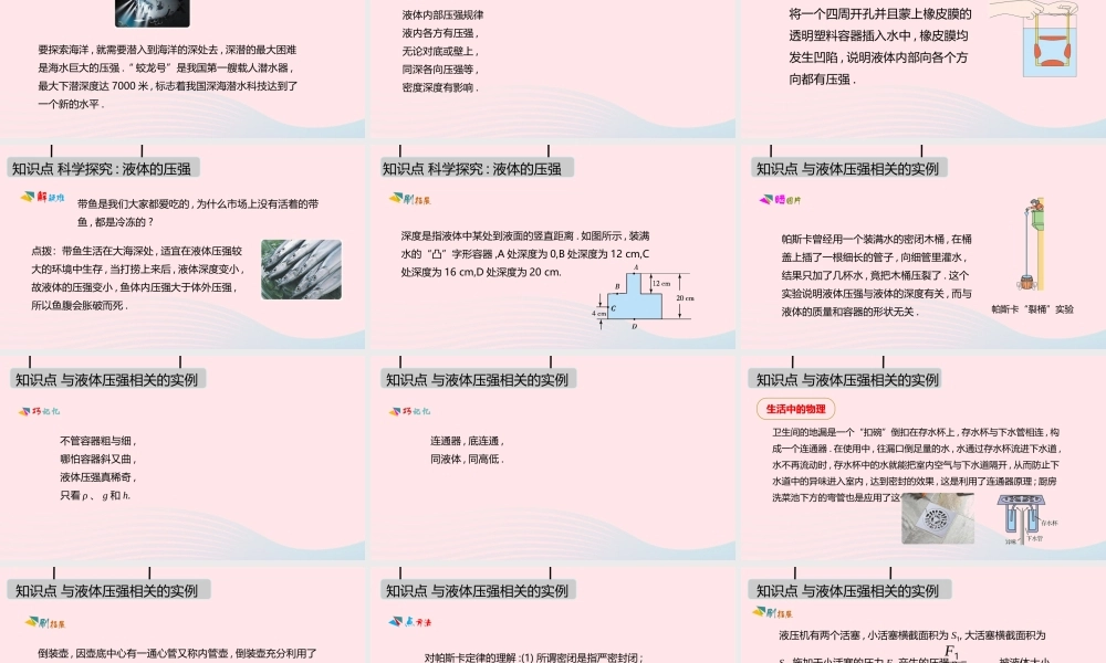 八年级物理下册 第八章 压强课件 (新版)新人教版 课件