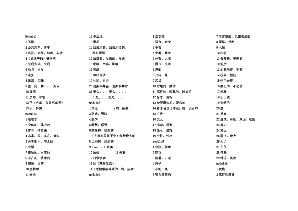 外研版九下单词_第1页