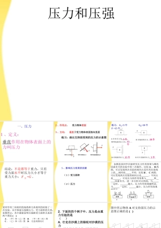 九年级物理 第十四章之(压力和压强)课件 人教新课标版 课件