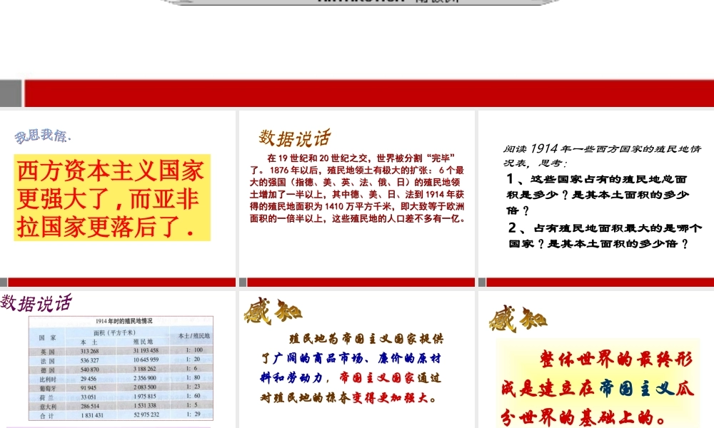 八年级历史下册 第二课 整体世界的最终形成 第二课时文明与野蛮的交织课件 人教新课标版 课件