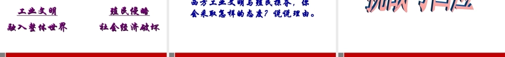 八年级历史下册 第二课 整体世界的最终形成 第二课时文明与野蛮的交织课件 人教新课标版 课件