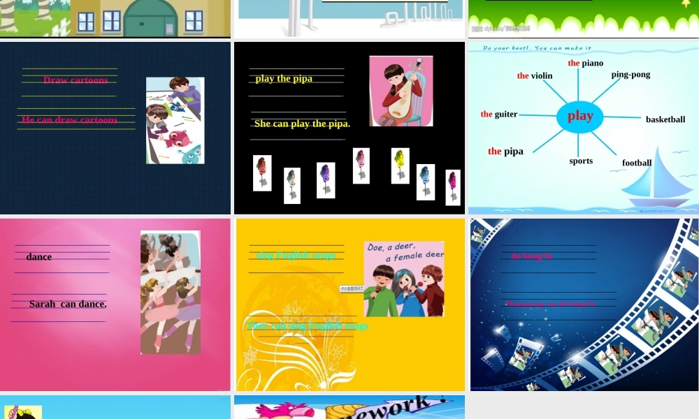 PEP小学英语课件what_can_you_do_PartA1