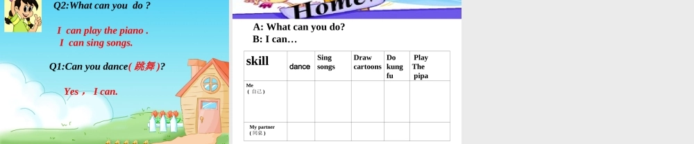 PEP小学英语课件what_can_you_do_PartA1