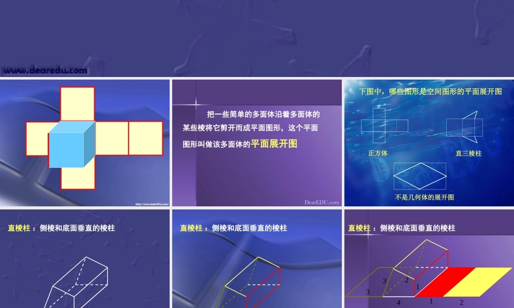 新课标高一数学空间图形的展开图 课件