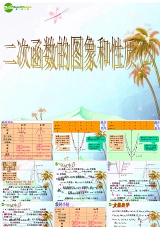 九年级数学下册的 二次函数图像与性质y=ax2k课件 华东师大版 课件