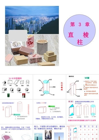八年级数学 认识直棱柱课件 浙教版 课件