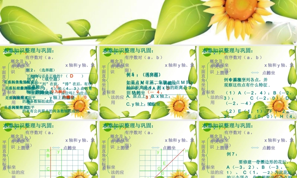 七年级数学下册第六章平面直角坐标系复习课件1人教版 课件