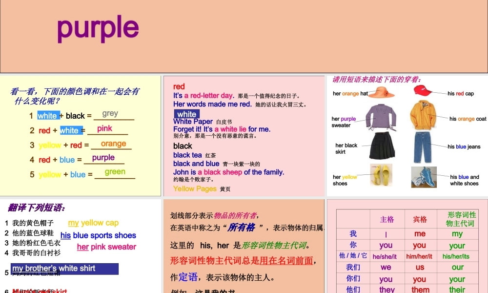 七年级英语上预备教程 Starter Unit7课件牛津版 课件