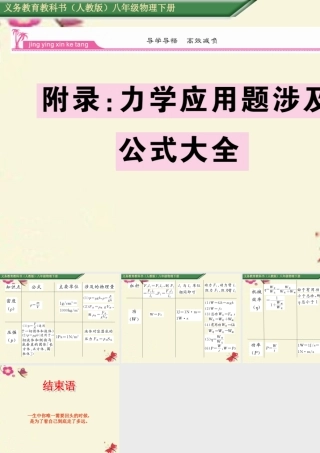 八年级物理下册 附录课件 (新版)新人教版 课件