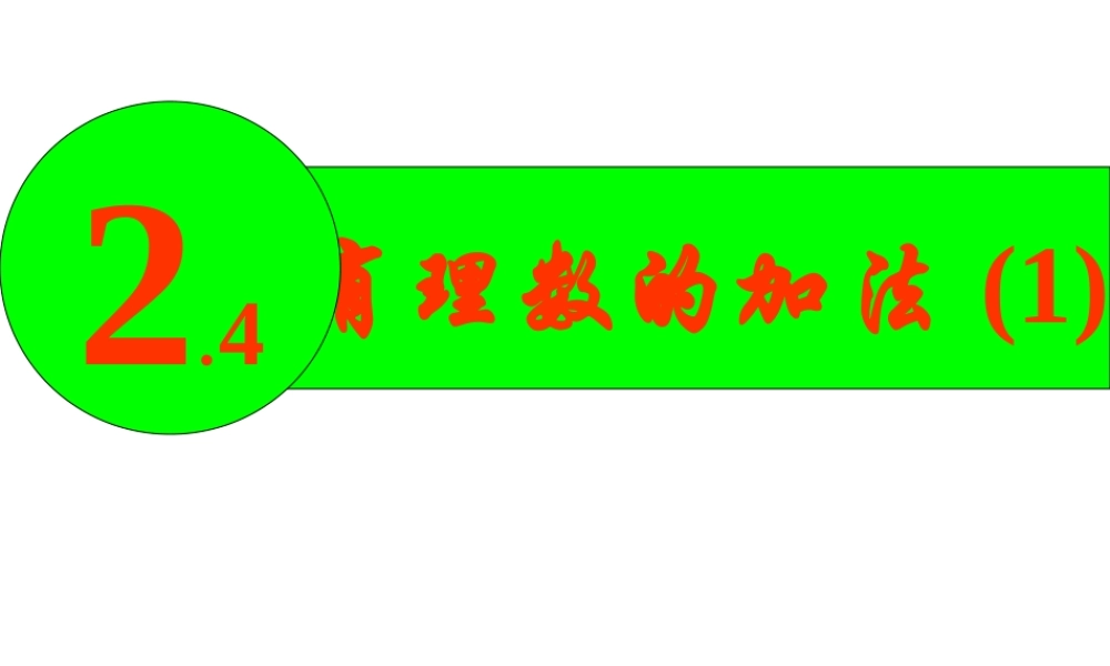 有理数的加法第一课时PPT课件共张