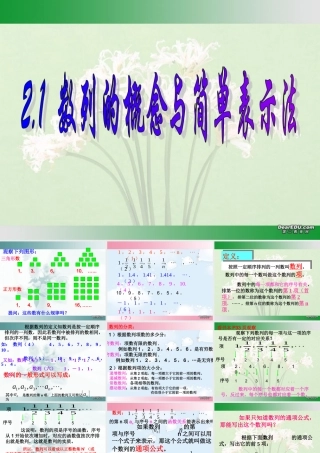 数列的概念与简单表示法 新课标 人教版 课件