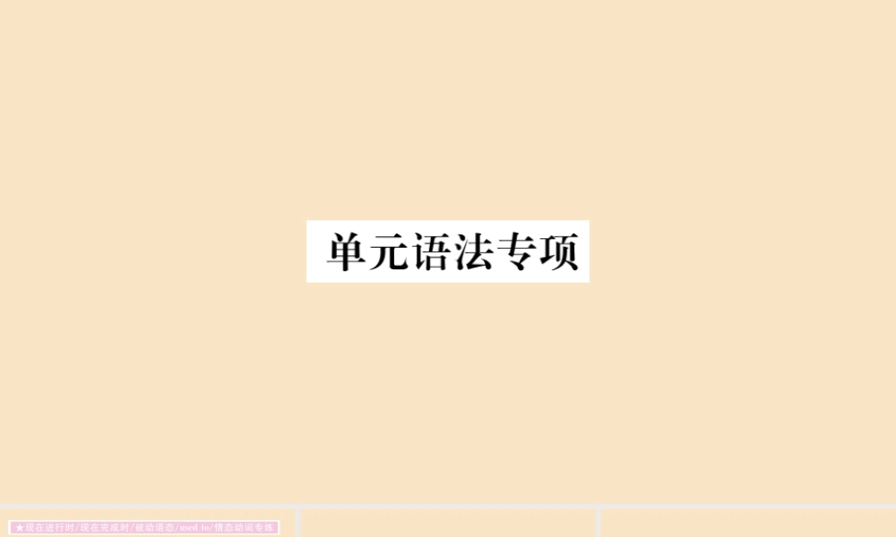 九年级英语全册 Unit 13 We re trying to save the earth单元语法专项作业课件 (新版)人教新目标版 课件