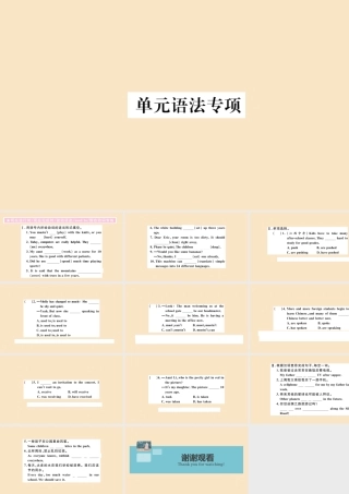 九年级英语全册 Unit 13 We re trying to save the earth单元语法专项作业课件 (新版)人教新目标版 课件