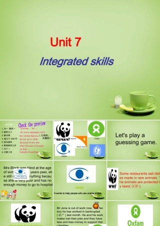 八年级英语下册 Unit 7 International Charities Integrated skills课件 (新版)牛津版 课件