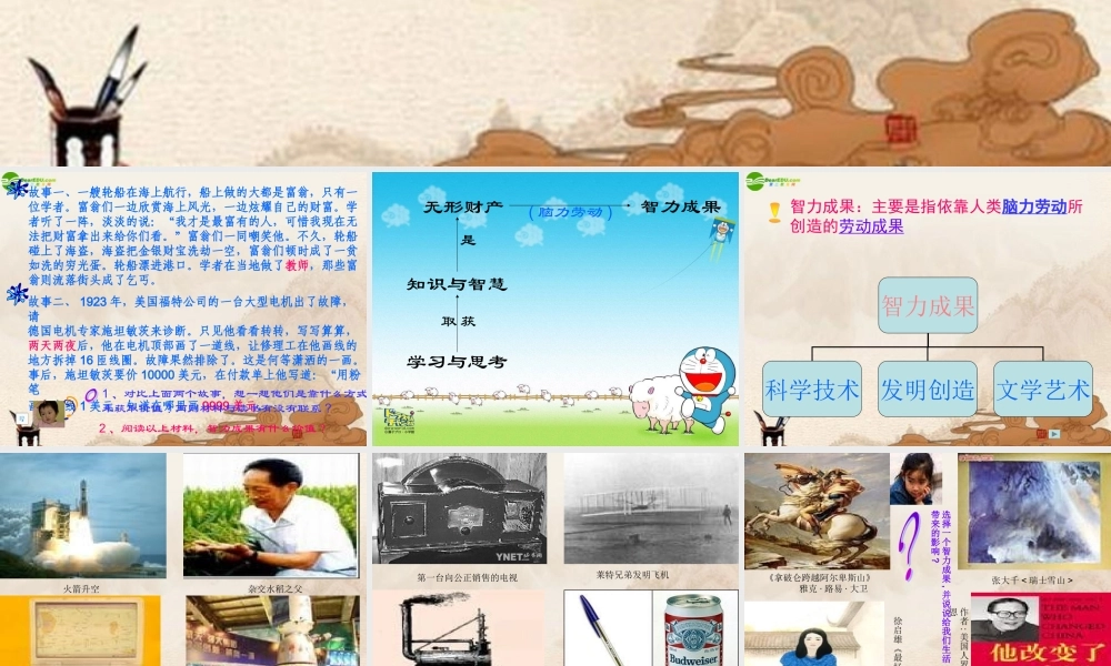 八年级政治上册 法律保护我们的无形财产课件 鲁教版 课件