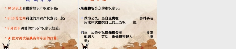 八年级政治上册 法律保护我们的无形财产课件 鲁教版 课件