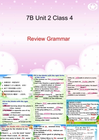 牛津英语7BUnit2课件2Grammar
