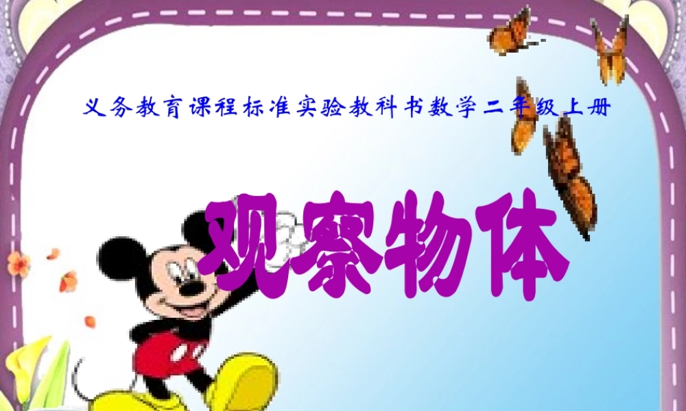 人教版二年级上册数学《观察物体》课件