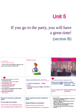 八年级英语 unit 5 If you go to the party you ll have a great time 1课件