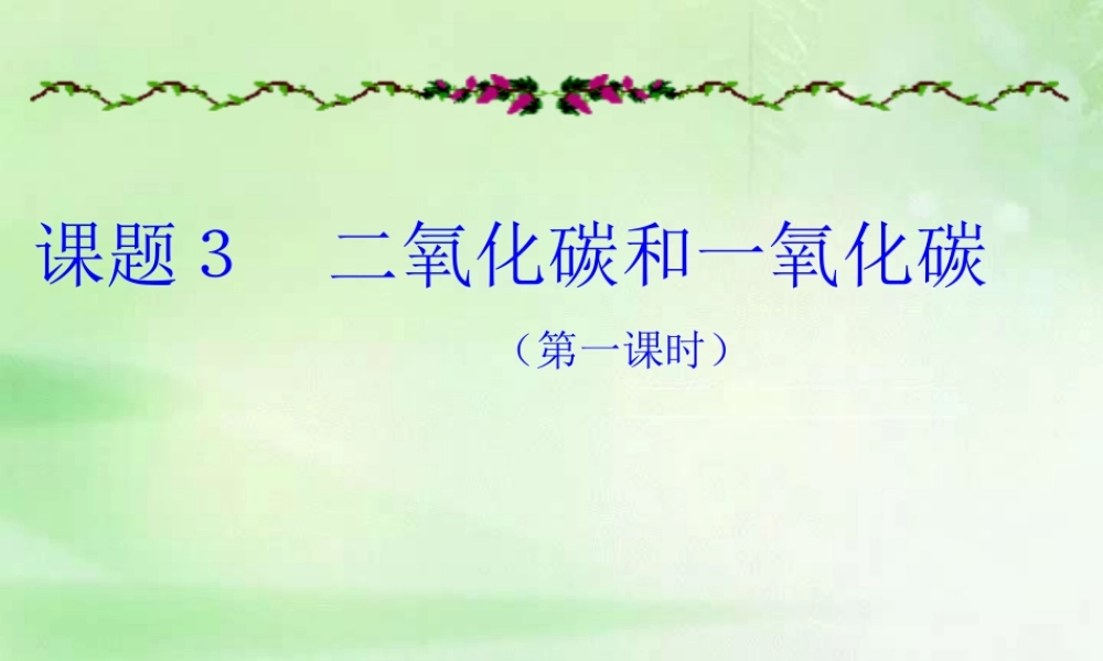 九年级级化学二氧化碳性质课件