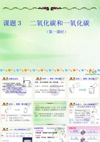 九年级级化学二氧化碳性质课件