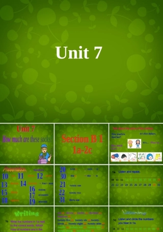 七年级英语上册 Unit 7 How much are these socks Section B 1课件 (新版)人教新目标版 课件
