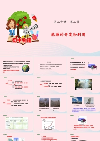 九年级物理全册 能源的开发和利用课件(新版)沪科版 课件