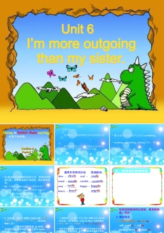 八年级英语上册 Unit 6 I m more outgoing than my sister Period 1课件 人教新目标版 课件