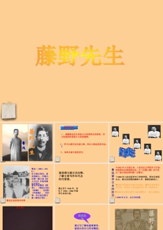 九年级语文下册 第5课(藤野先生)课件 苏教版 课件