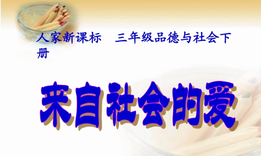 来自社会的爱课件