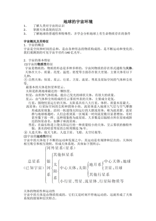 三中陈琛地球的宇宙环境教学设计