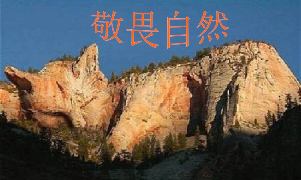 八年级语文下册 第三单元第11课(敬畏自然)课件 人教新课标版 课件