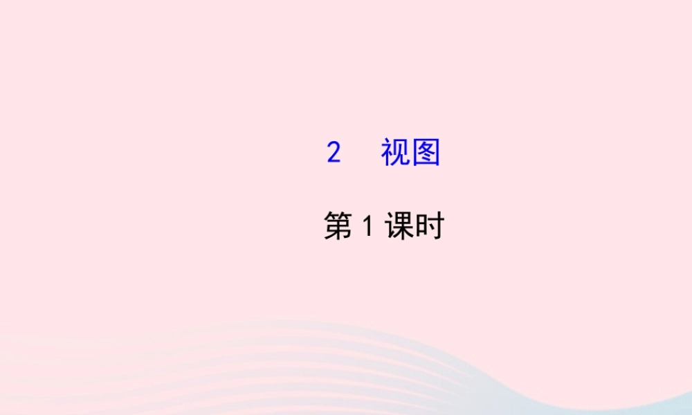 九年级数学上册 第五章 投影与视图 2视图(第1课时)习题课件 (新版)北师大版 课件