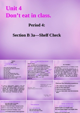 中学七年级英语上册 Unit 4 Where s my schoolbag Period 4课件 (新版)人教新目标版 课件