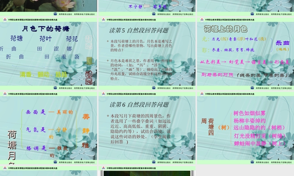 荷塘月色教学课件