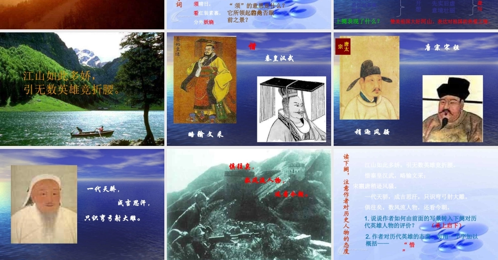 九年级语文下册(沁园春 雪)课件17长春版 课件