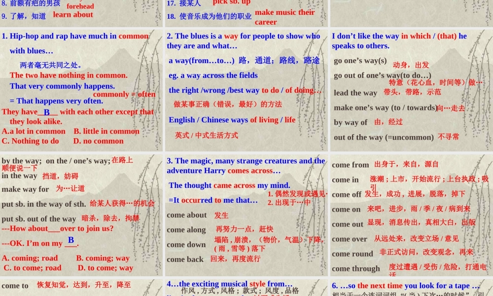 高考英语高一复习资料