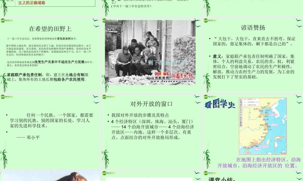 八年级历史上册 伟大的历史转折课件 北师大版 课件